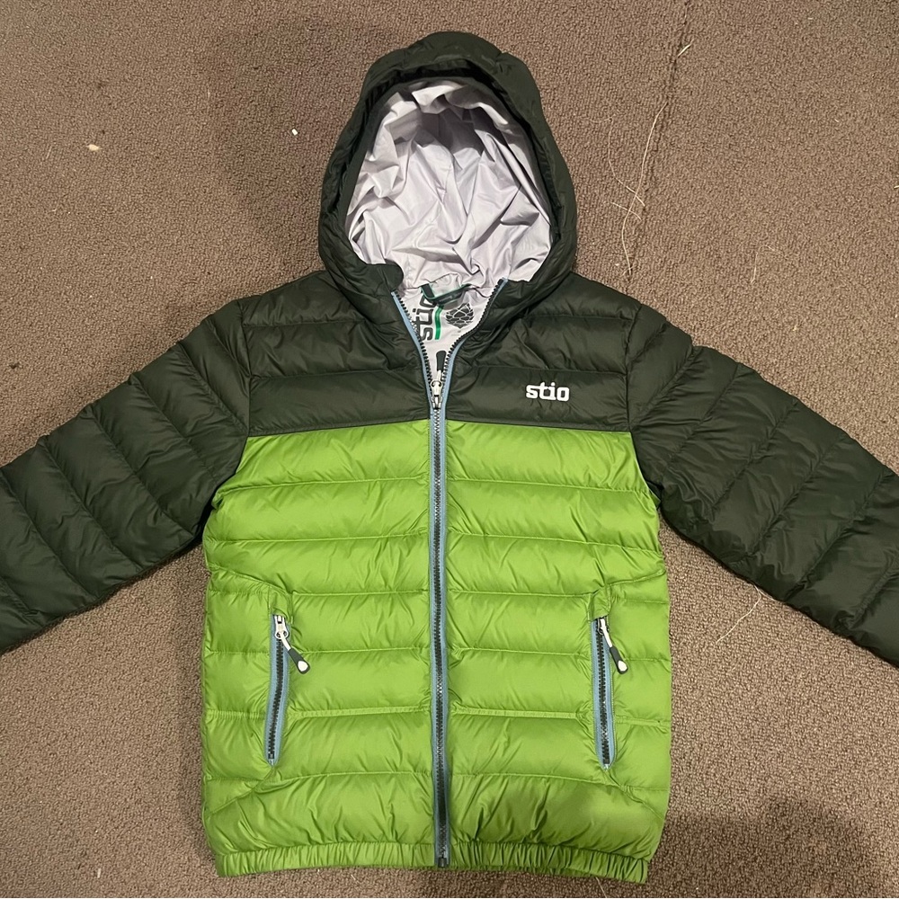 Stio Two-Tone Green Hooded Jacket